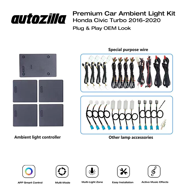 AMBIENT LIGHT ORCA Honda Civic Turbo 2016 2020 Style